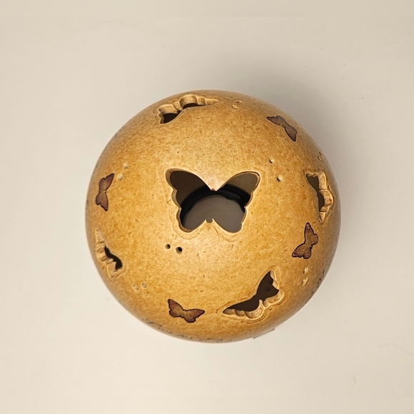 Butterfly Ceramic Tealight Holder Cherish Yesterday Live Today Decor - Picture 6 of 8